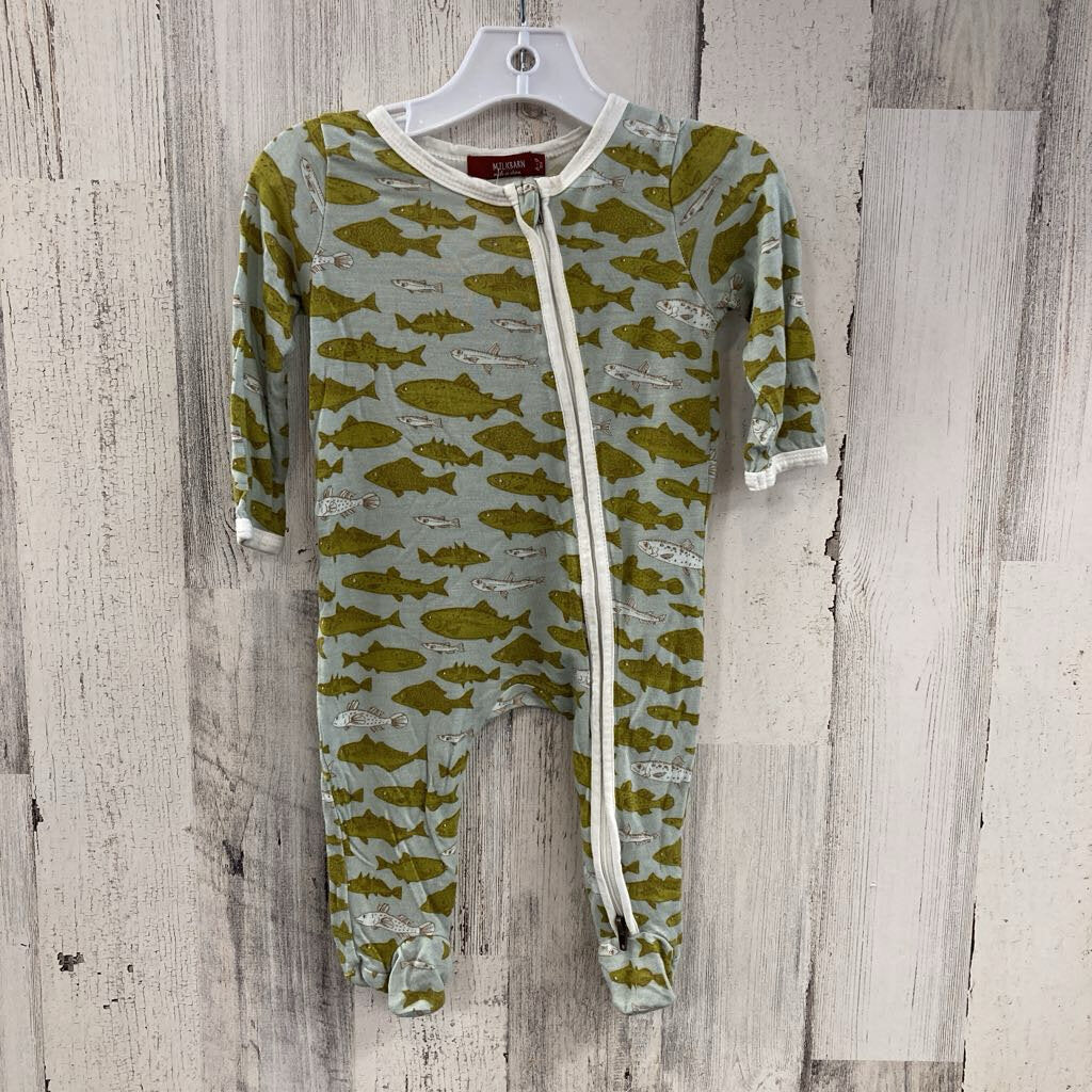Sleeper LS Fish Pattern Bamboo