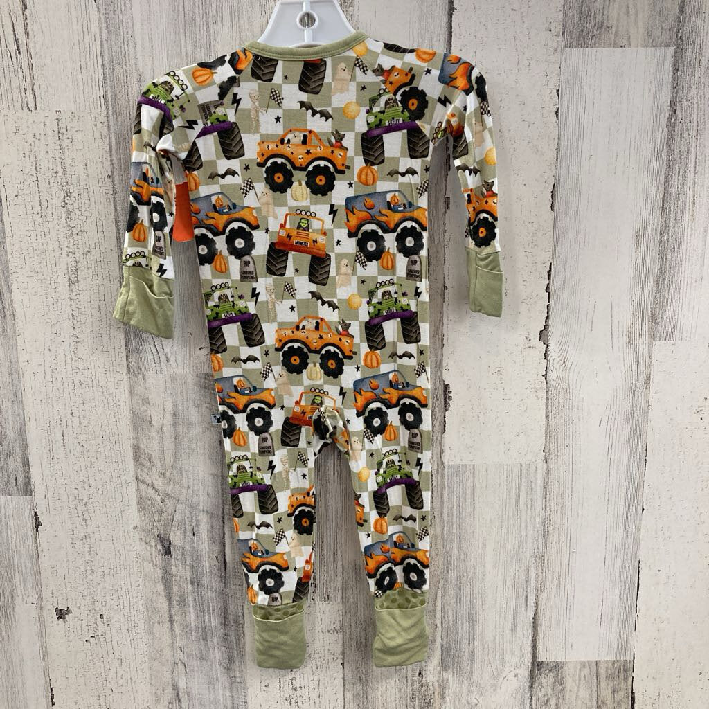 Romper LS Monsters & Monster Trucks Bamboo