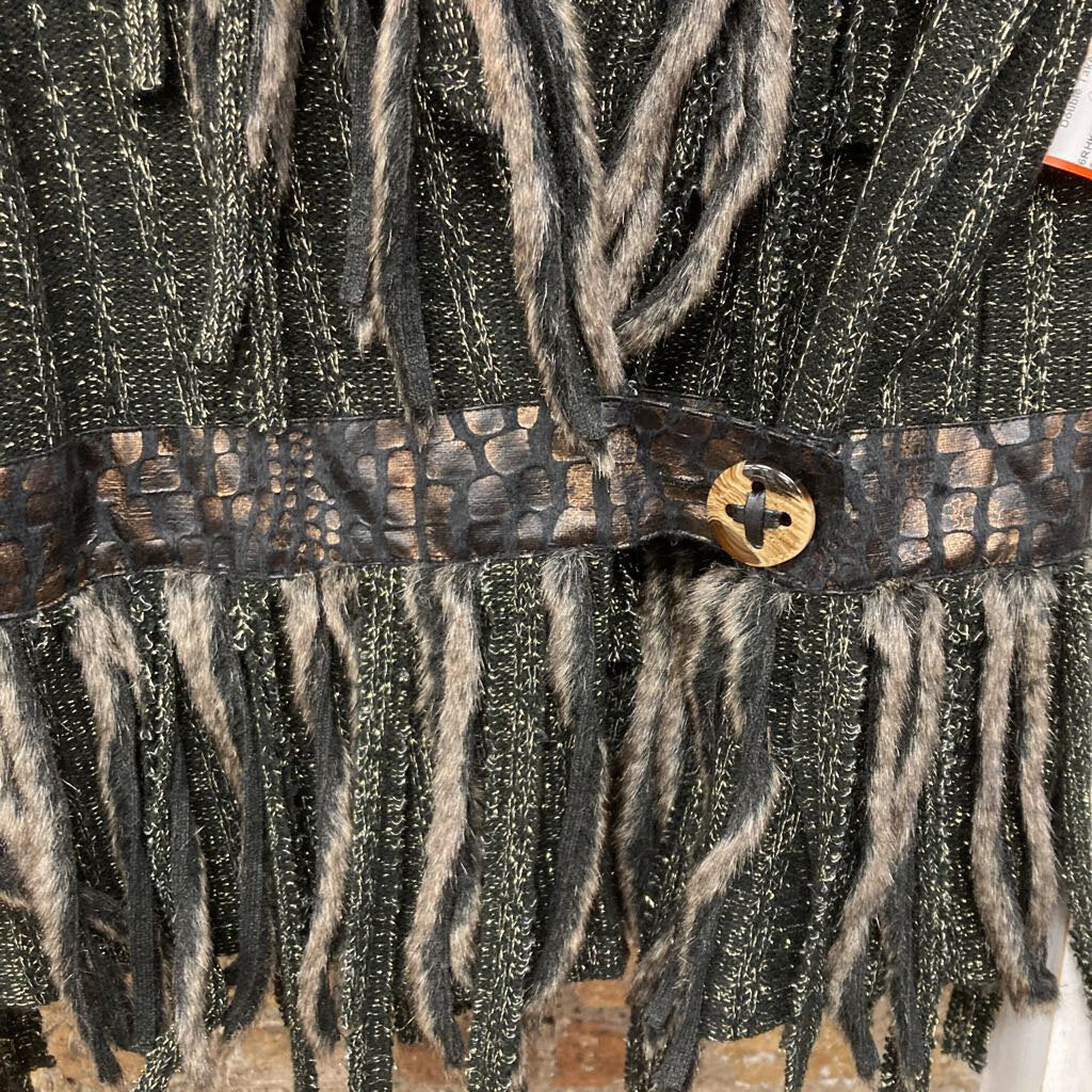 Cardigan Faux Fur Fringe