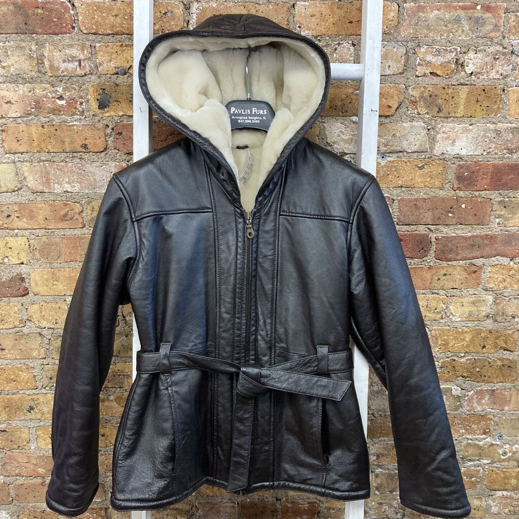 Jacket Leather Hood