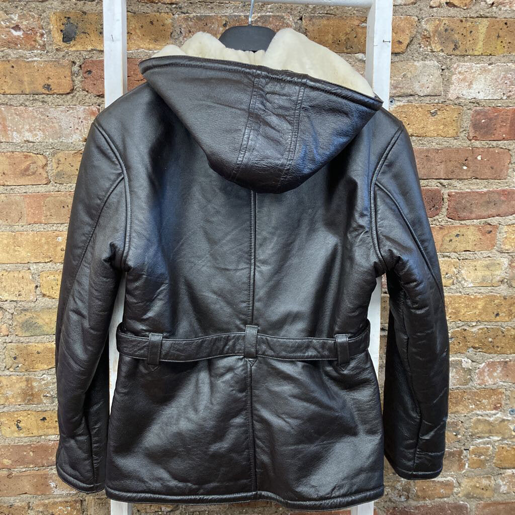 Jacket Leather Hood