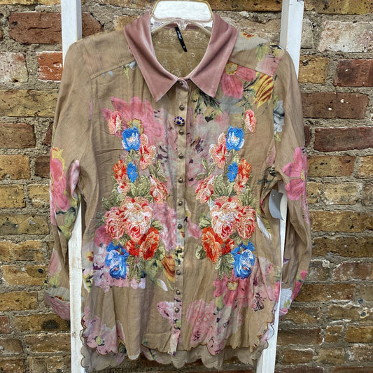 Sheer Embroidered BD Blouse