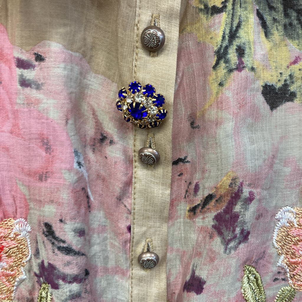 Sheer Embroidered BD Blouse