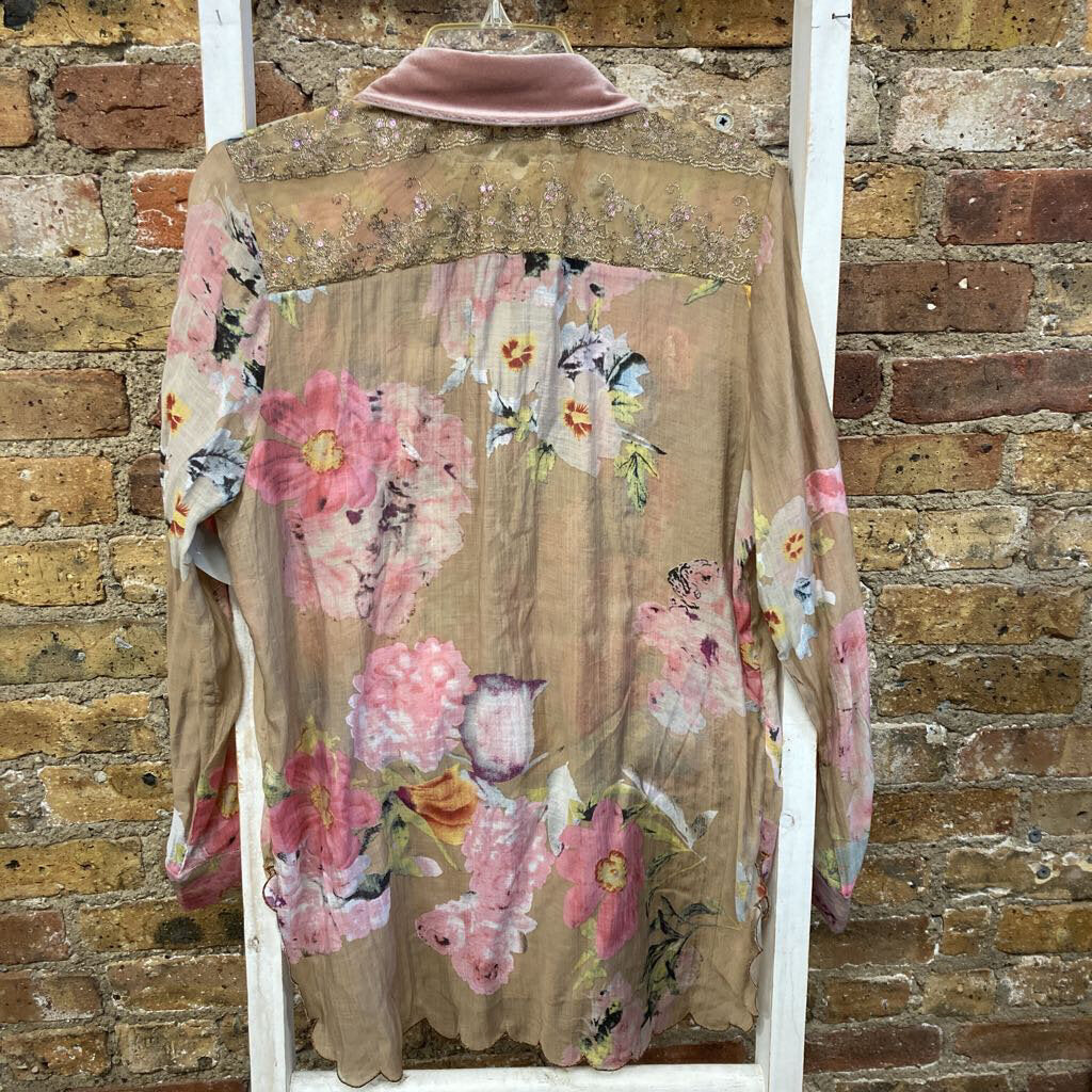 Sheer Embroidered BD Blouse