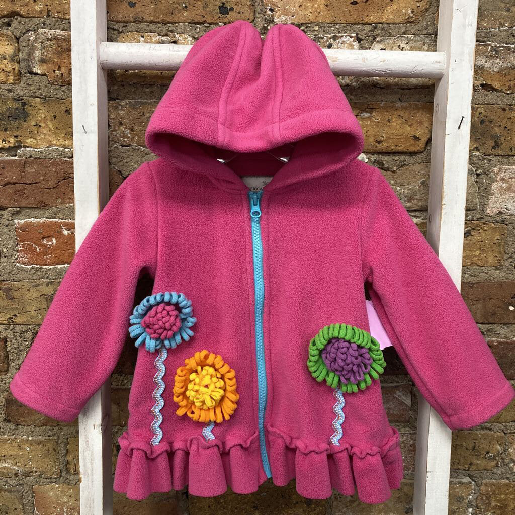 Floral Zip Up Fleece