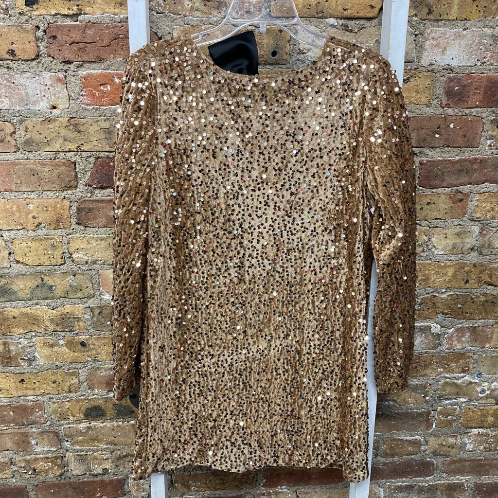 Velvet Sequin Tie Back Dress