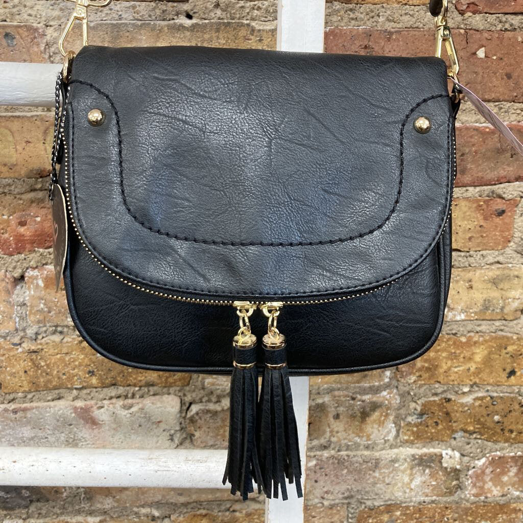 Faux Leather Saddlebag Crossbody