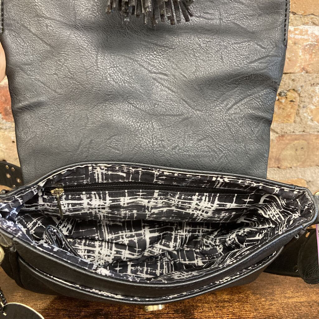 Faux Leather Saddlebag Crossbody