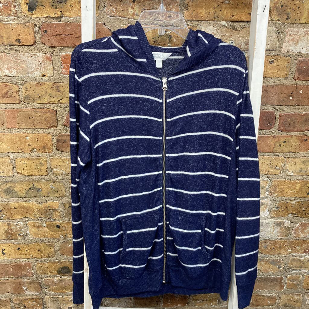 Zip Up Sweater Stripe