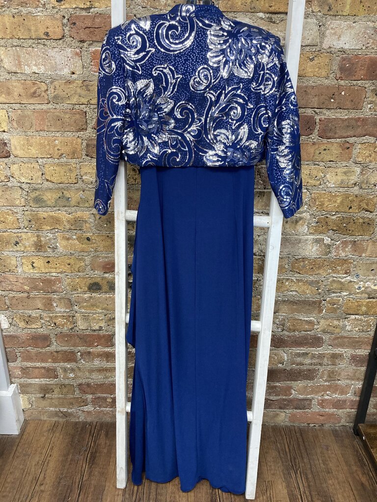 2Pc Dress & Shrug Sequins