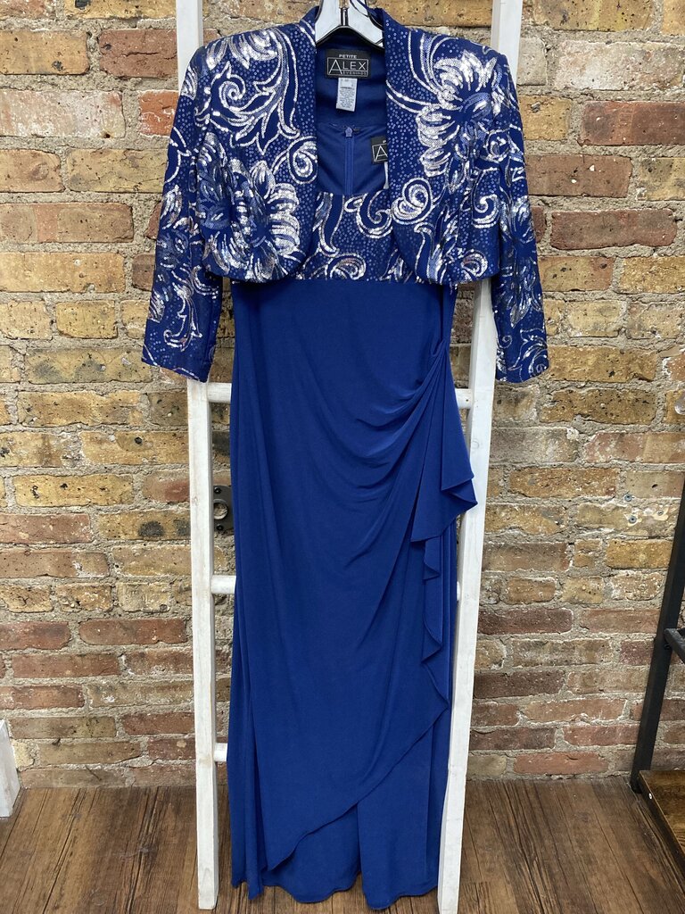 2Pc Dress & Shrug Sequins