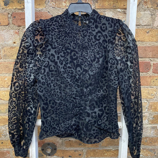 NWT Top Sheer Animal Print