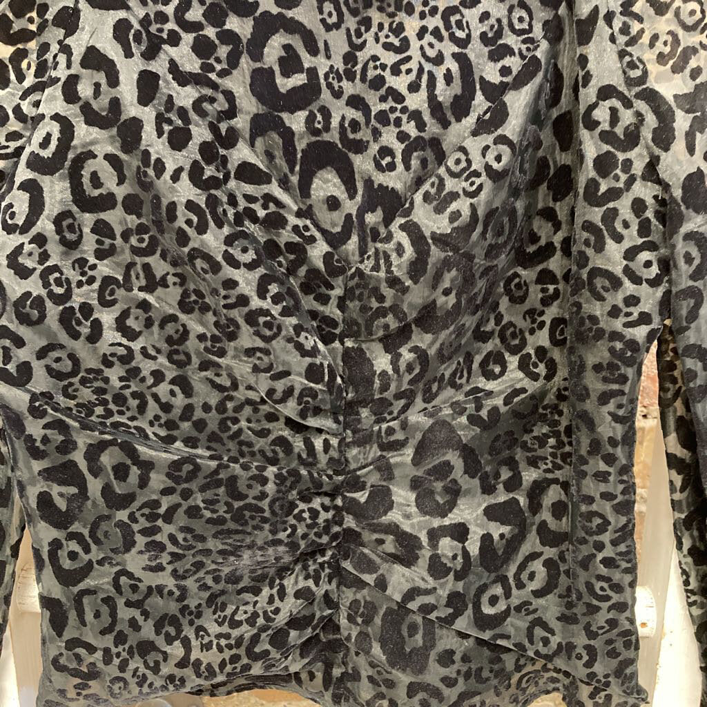 NWT Top Sheer Animal Print