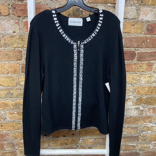 Zip Up Cardigan Rhinestones