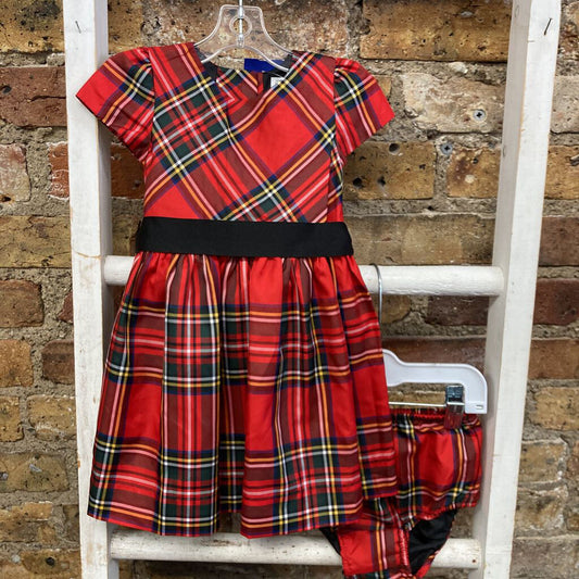 2 pc Dress/Bloomers Tartan Plaid