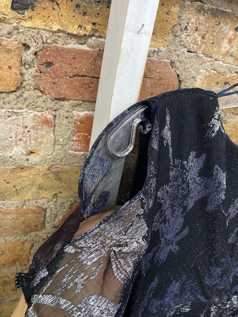 Dress SS Floral Metallic