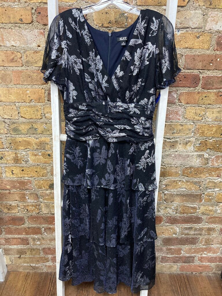 Dress SS Floral Metallic