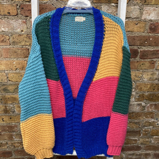 Cardigan Chunky Colorblock