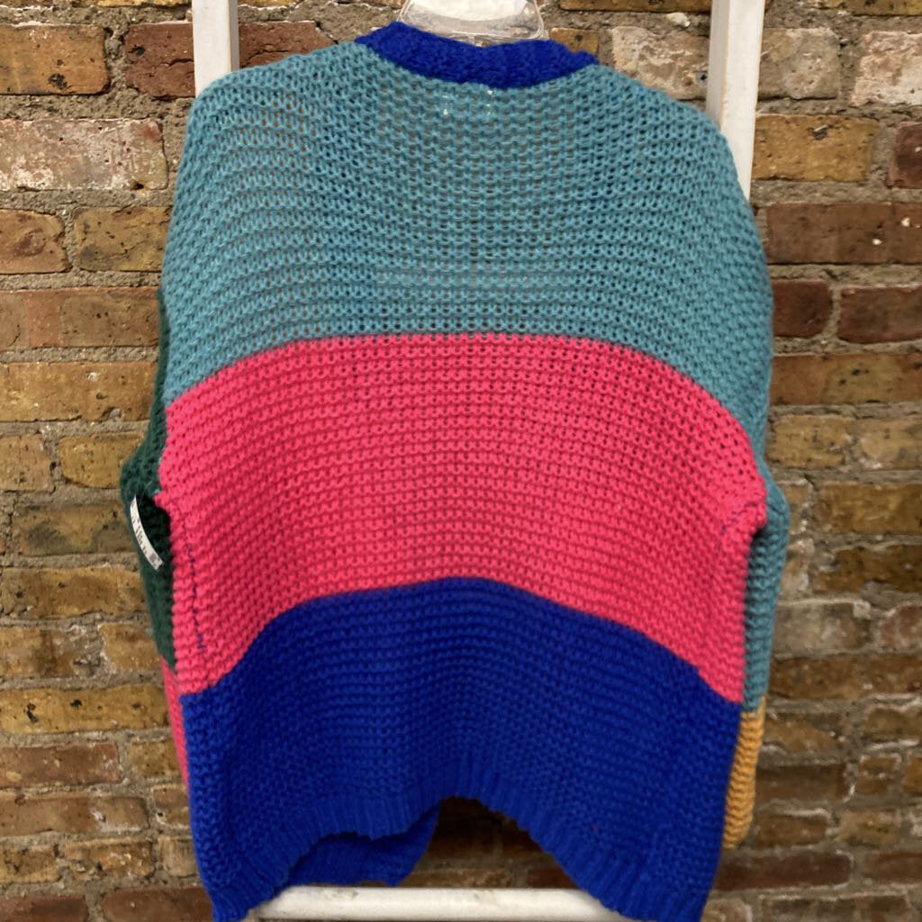 Cardigan Chunky Colorblock