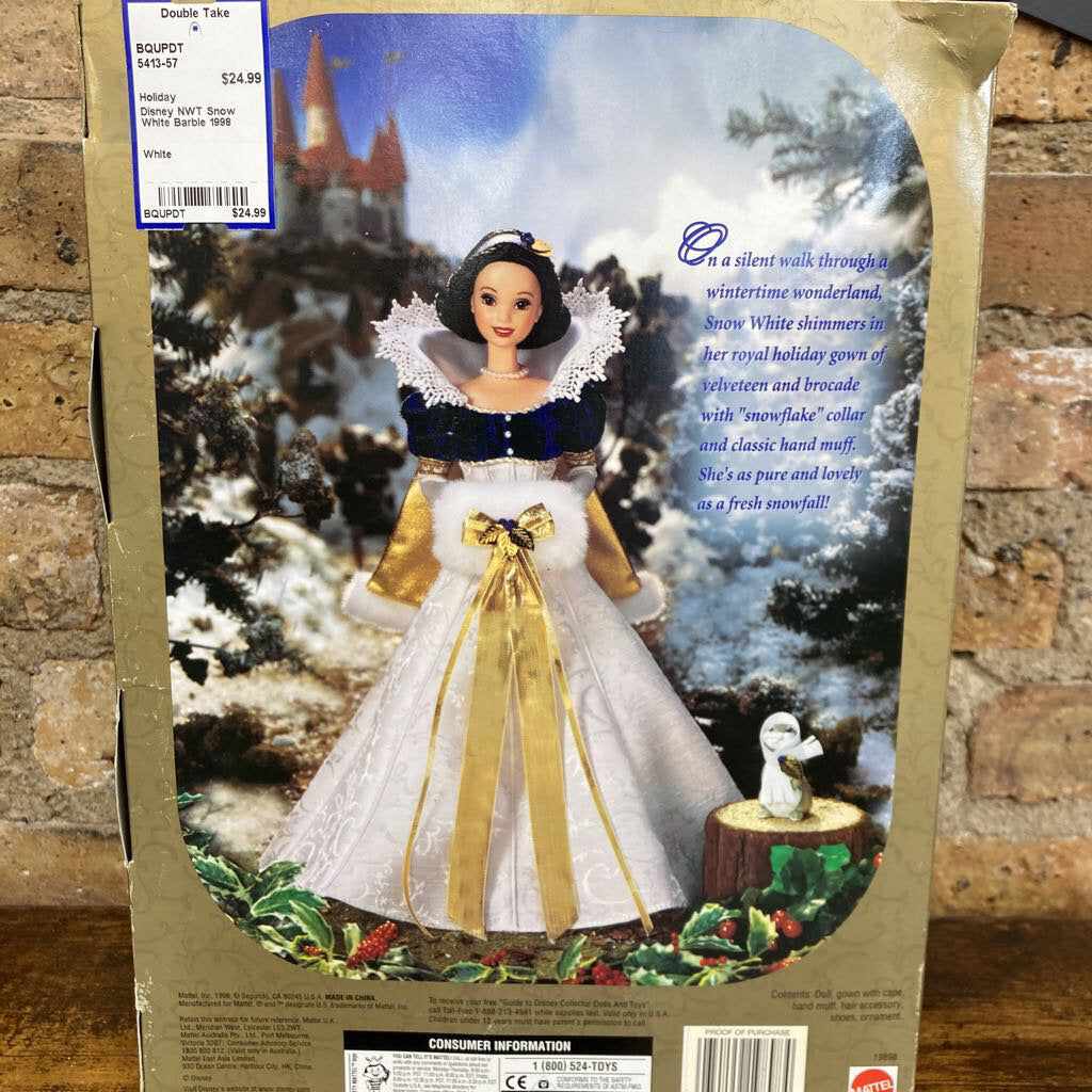 NWT Snow White Barbie 1998