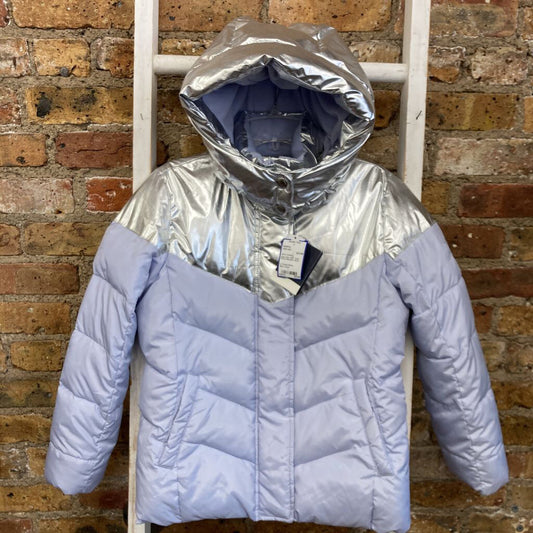 NWT Coat Puffer/Metallic Hood