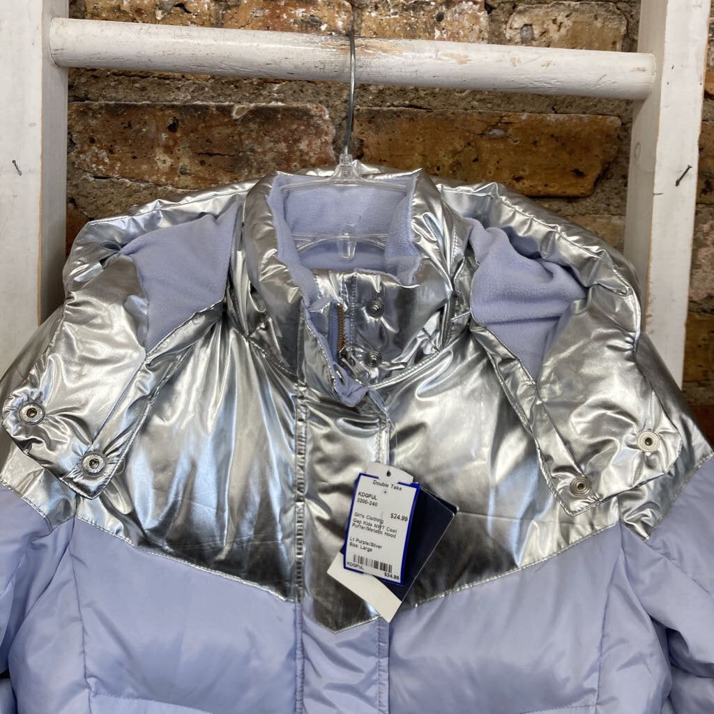 NWT Coat Puffer/Metallic Hood