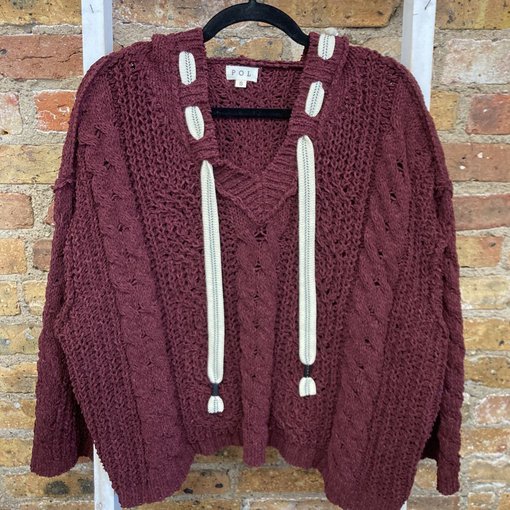 Sweater Cable Hood Chenille