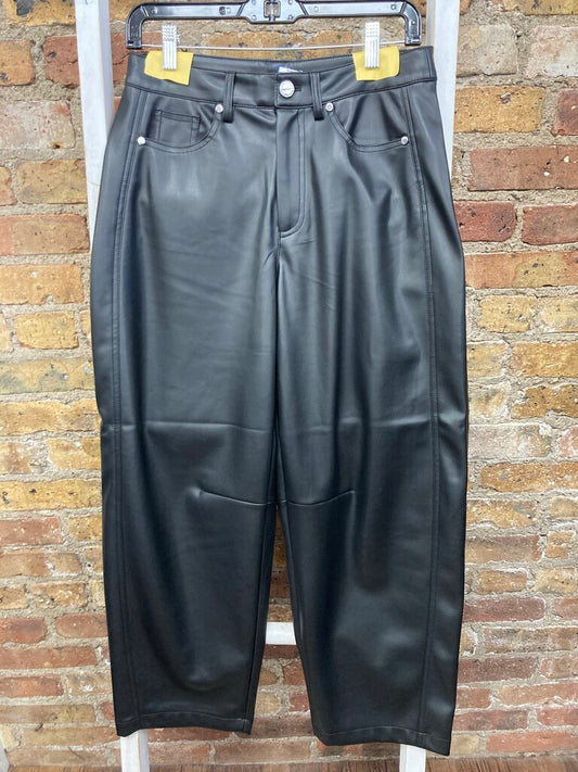Pants Faux Leather Wide