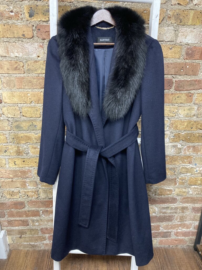 Wool Coat w/Fox Collar