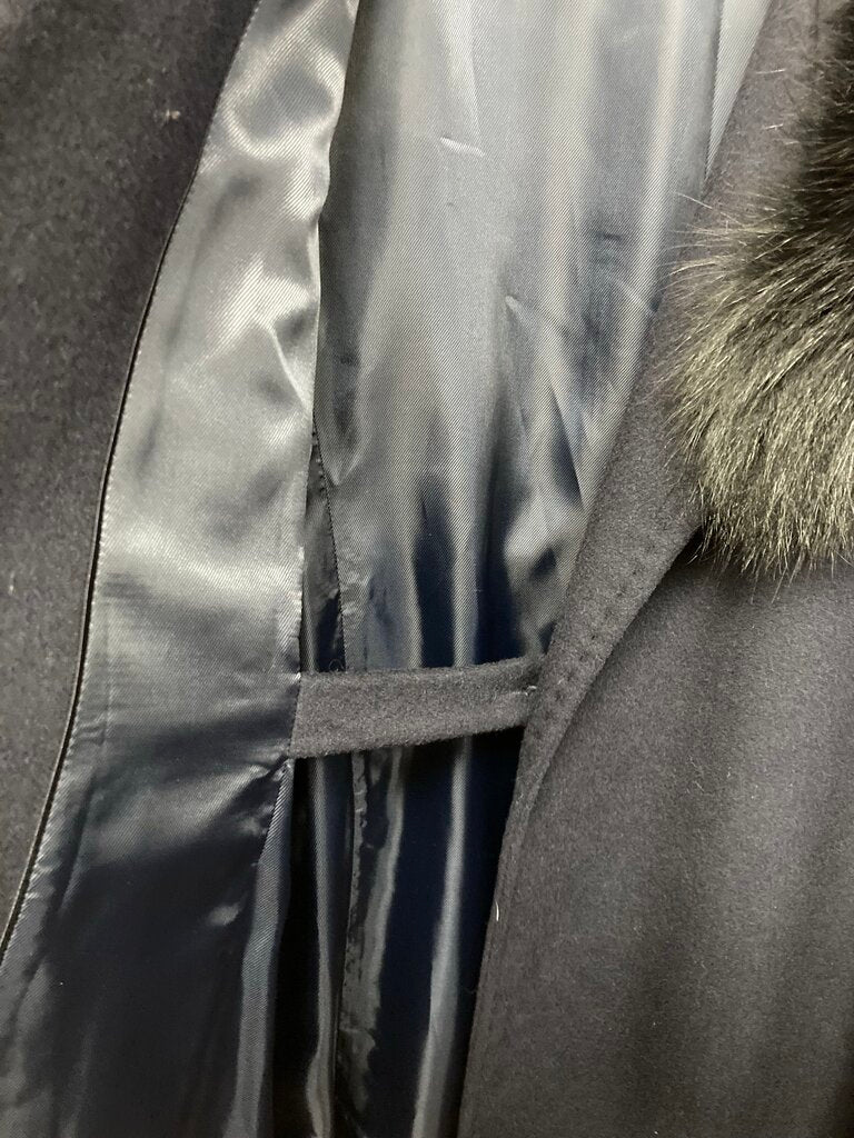 Wool Coat w/Fox Collar