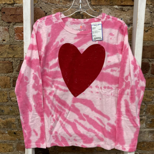 Tie Dye Heart LS Top