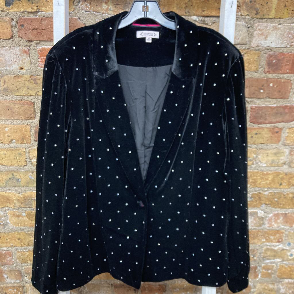 NWT Velvet Rhinestone Blazer