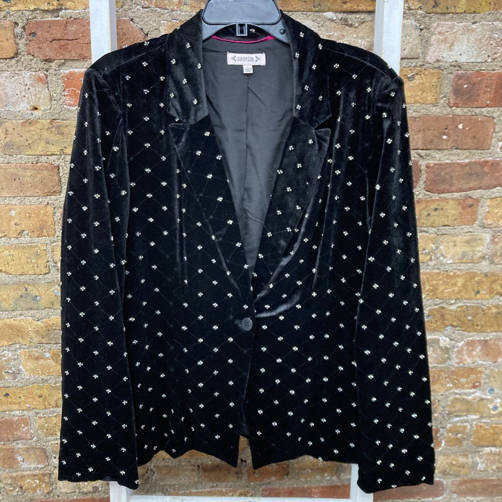 NWT Velvet Studded Blazer