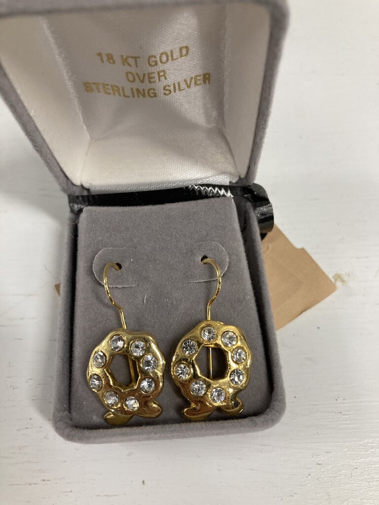 18K/Silver Wreath Earrings