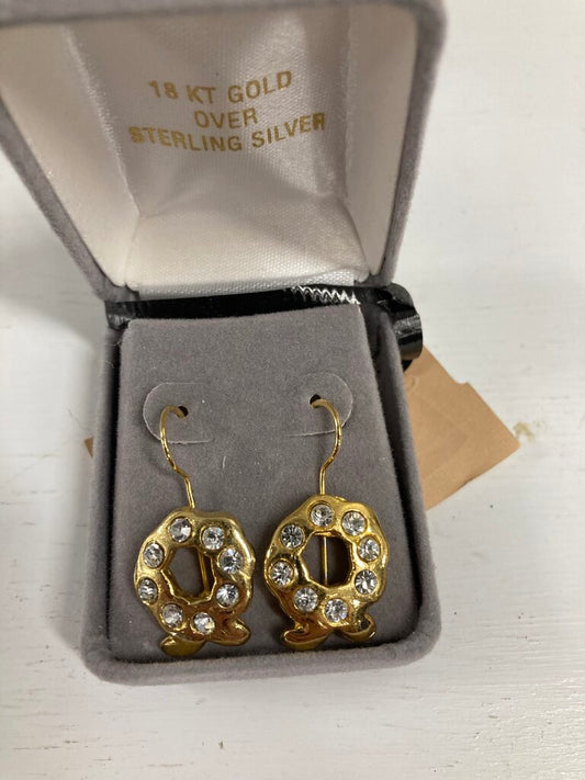 18K/Silver Wreath Earrings