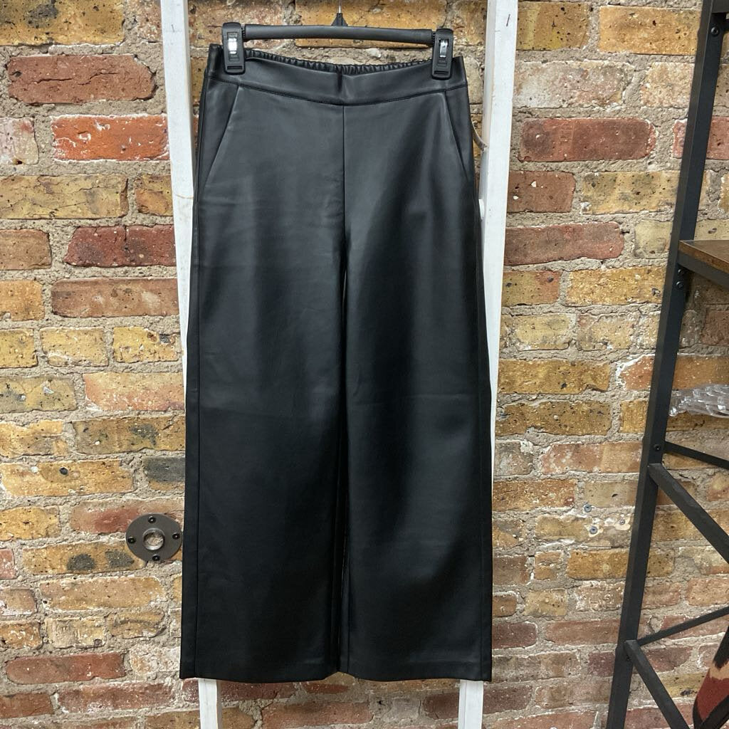 Pants Faux Leather Wide Leg