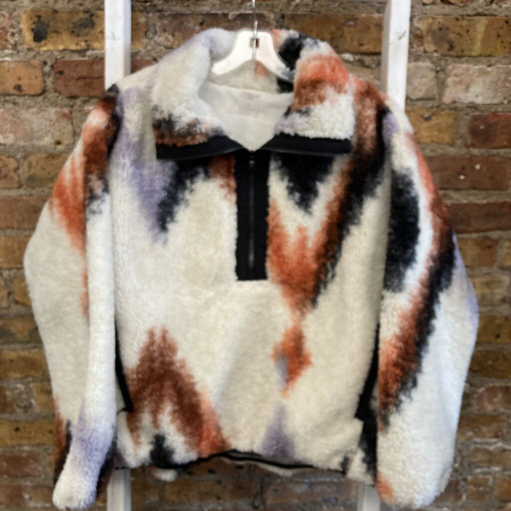 Pullover Qtr Zip Sherpa Colorful