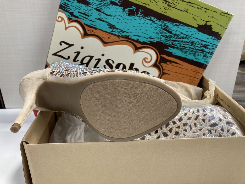 Peep-Toe Stiletto Bootie NEW "Drift" Rhinestone