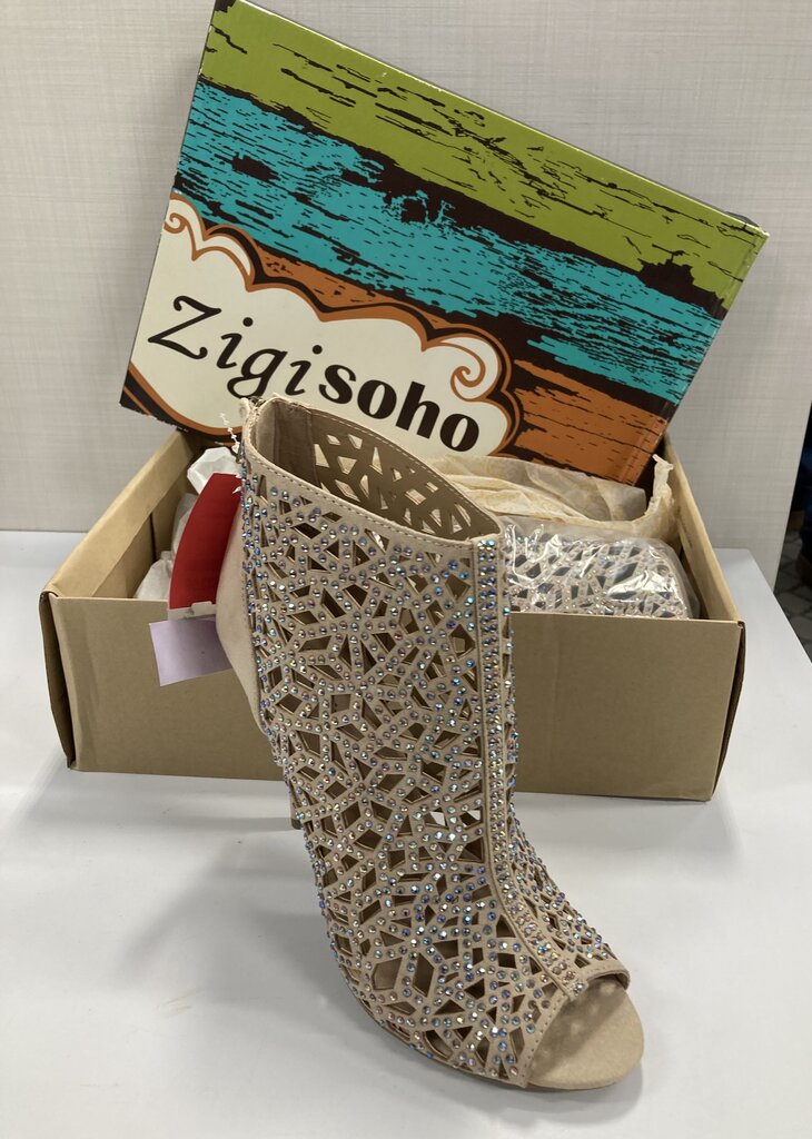 Peep-Toe Stiletto Bootie NEW "Drift" Rhinestone