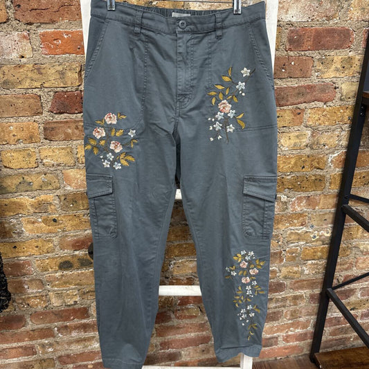 Pants Cargo Embroidered