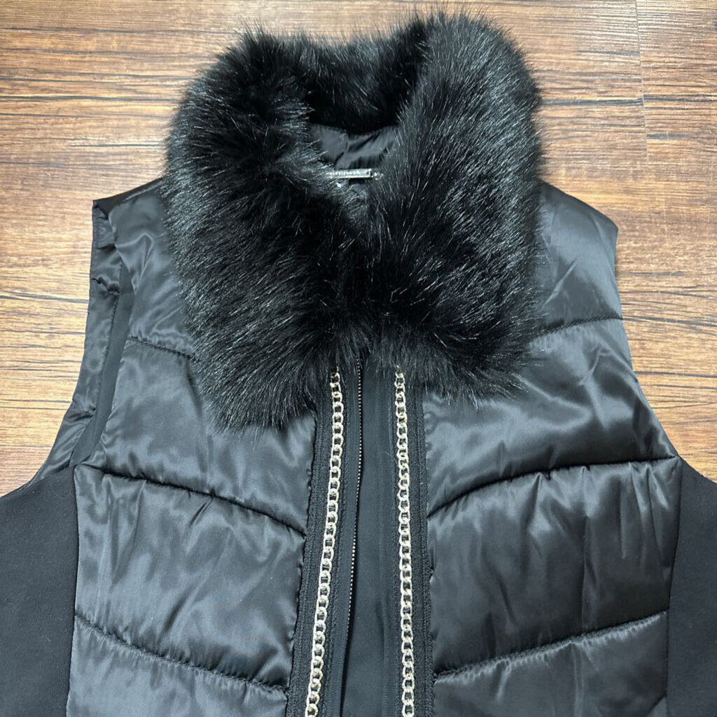 Vest Faux Fur Trim