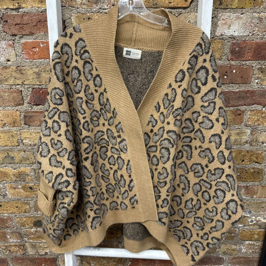 Cardigan Open Front Leopard