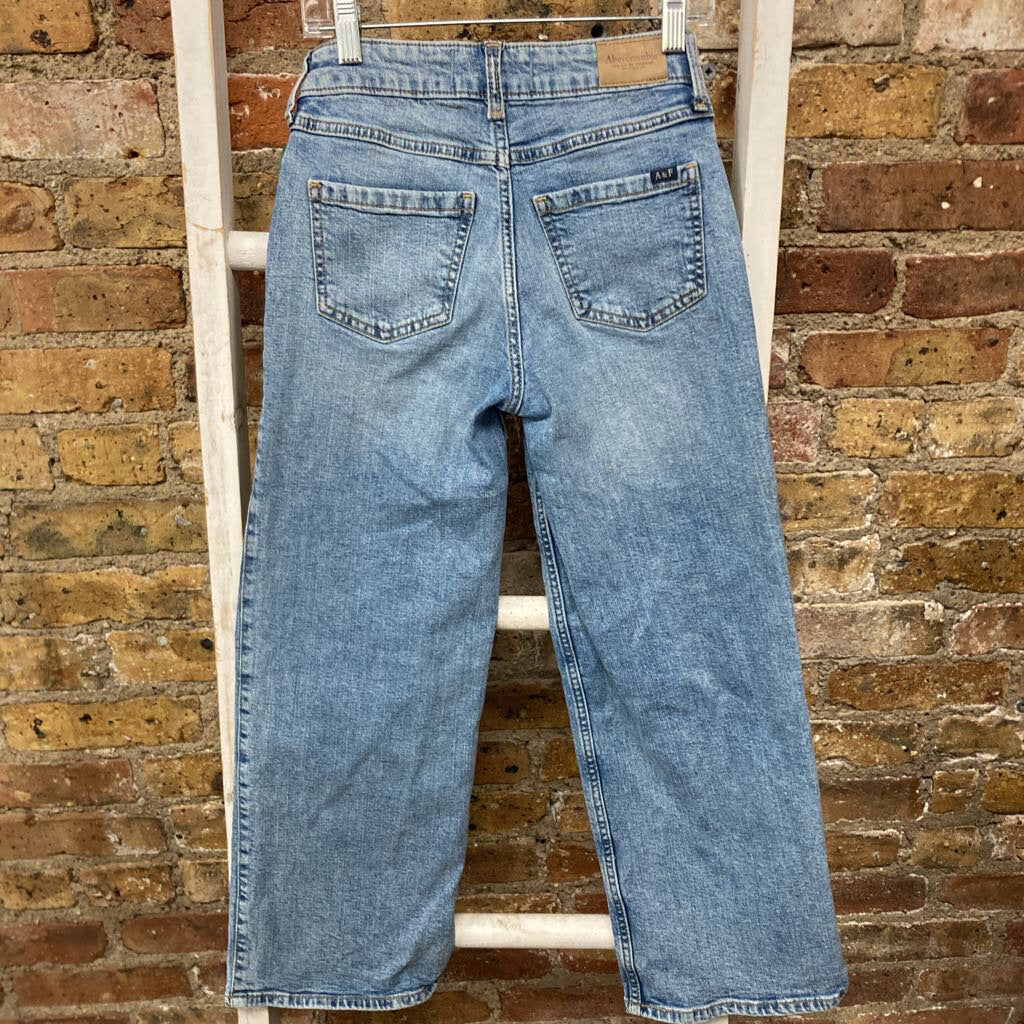 Jeans High Rise Wide Leg Flower