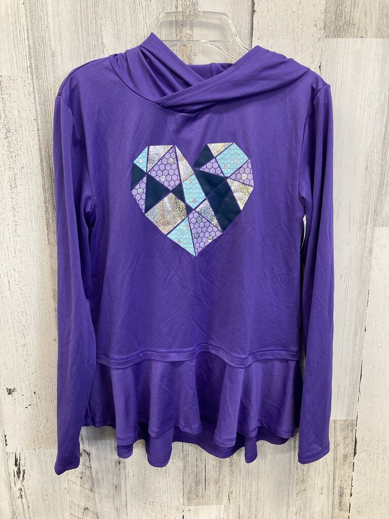 Hoodie LS Geometric Heart Shard Peplum
