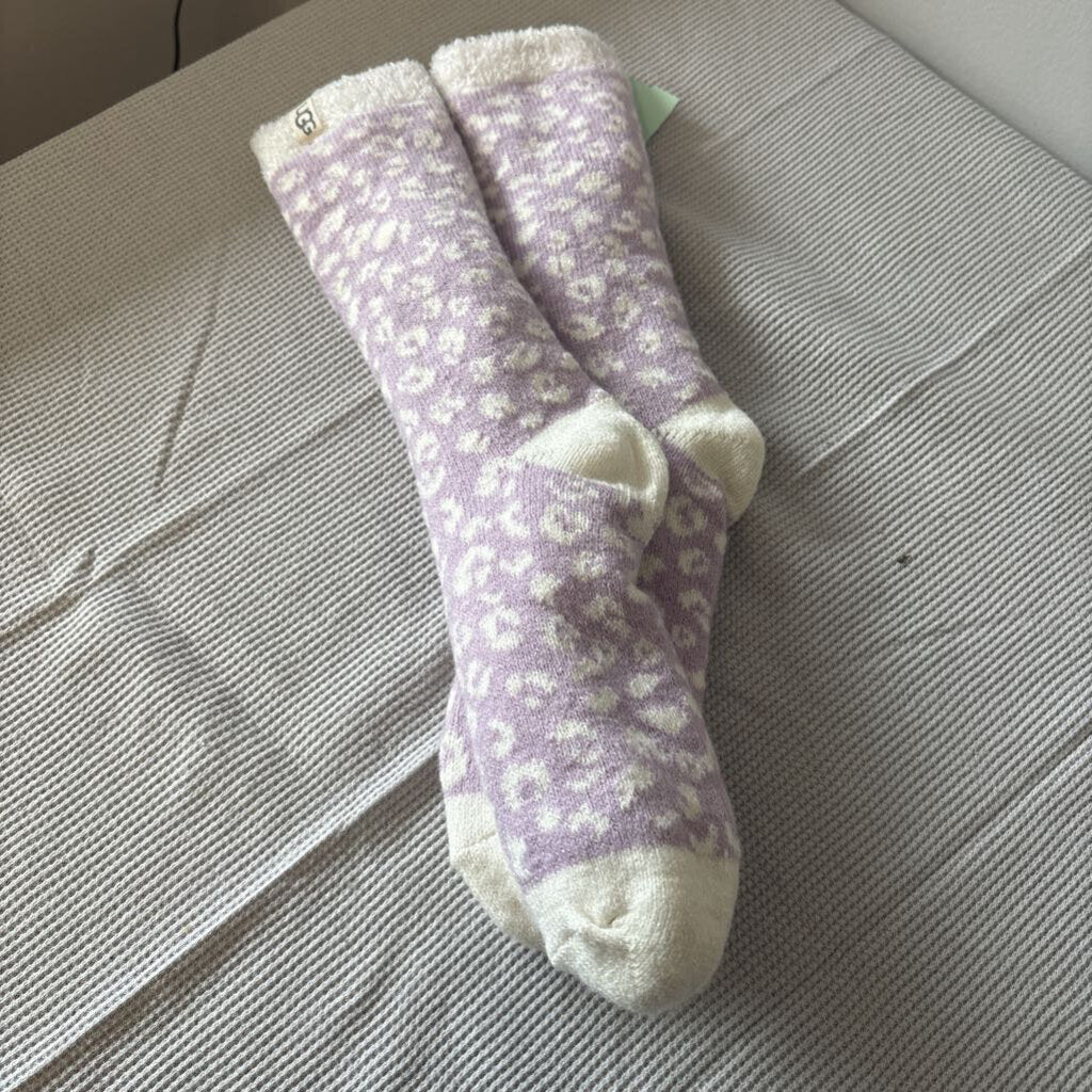 Socks Leopard Print Fuzzy