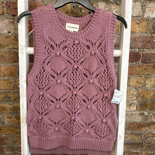 Open Knit Tank Top Sweater