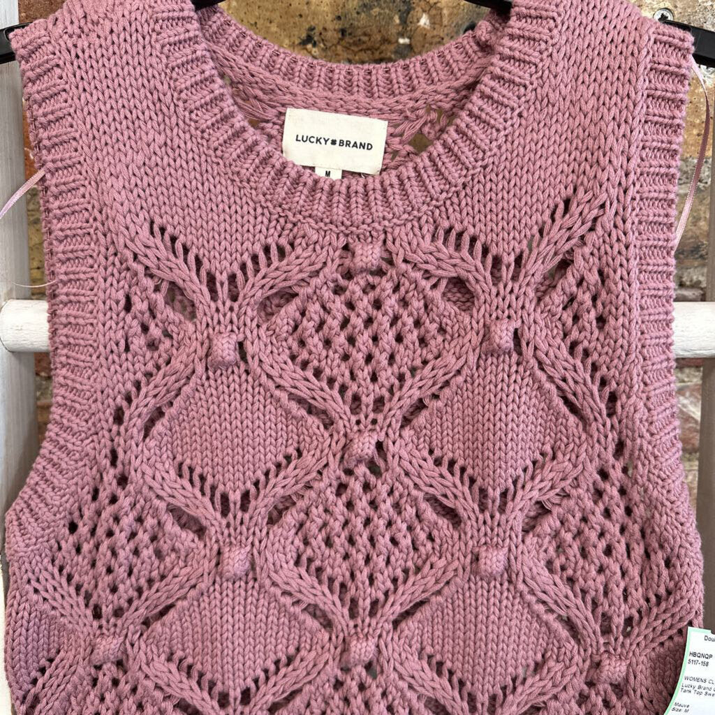 Open Knit Tank Top Sweater