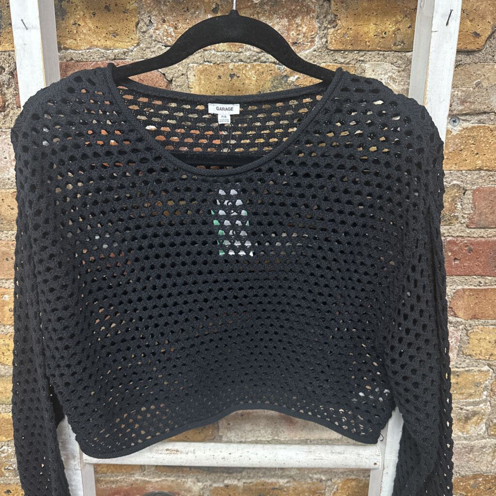 NWT Sweater Crop Mesh