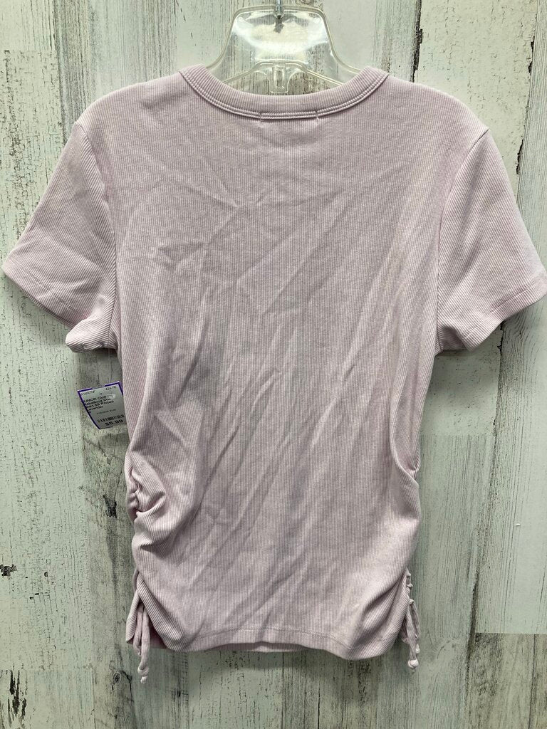 Shirt SS Ribbed W/Side Rouche