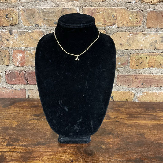 A Initial Beaded Necklace